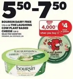 Independent Grocer Boursin dairy free or the laughing cow plant based cheese offer