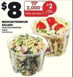 Independent Grocer Medium premium salads offer