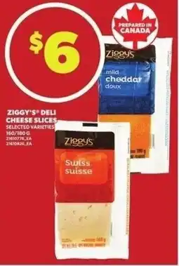 Independent Grocer Ziggy's deli cheese slices offer