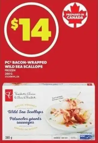Independent Grocer PC bacon-wrapped wild sea scallops offer