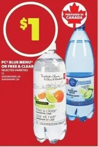Independent Grocer PC blue menu or free & clear offer