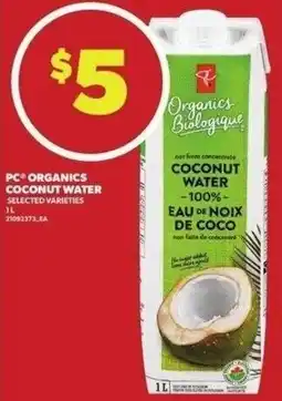 Independent Grocer PC organics coconut water offer