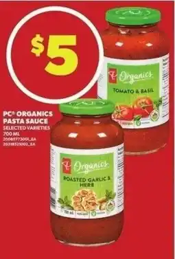 Independent Grocer PC organics pasta sauce offer