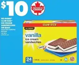 Independent Grocer No name club size ice cream or bars offer