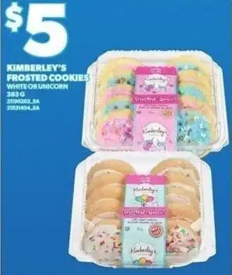 Independent Grocer Kimberley's frosted cookies white or unicorn offer