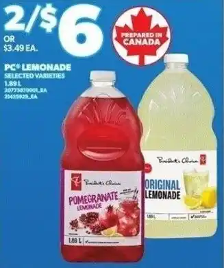 Independent Grocer PC lemonade offer