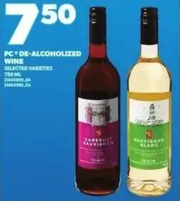 Independent Grocer PC de-alcoholized wine offer