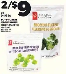 Independent Grocer PC frozen vegetables offer
