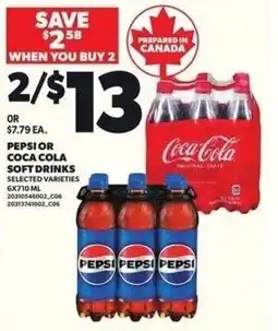 Independent Grocer Pepsi or coca cola soft drinks offer