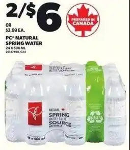 Independent Grocer PC natural spring water offer