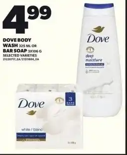 Independent Grocer Dove body wash or Bar Soap offer