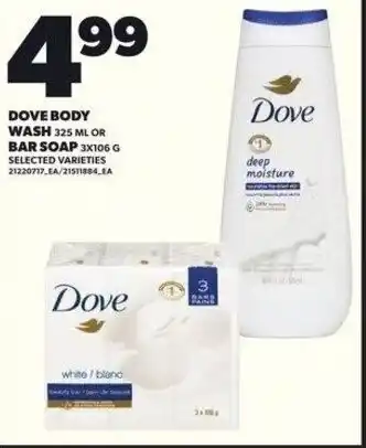 Independent Grocer Dove body wash or Bar Soap offer