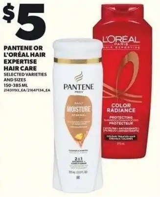 Independent Grocer Pantene or L'oréal hair expertise hair care offer