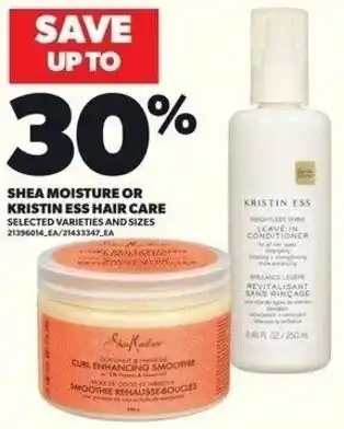 Independent Grocer Shea moisture or kristin ess hair care offer