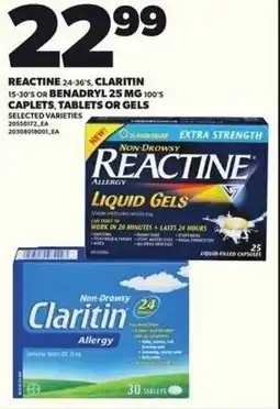 Independent Grocer Reactine or claritin and benadryl 25 mg offer