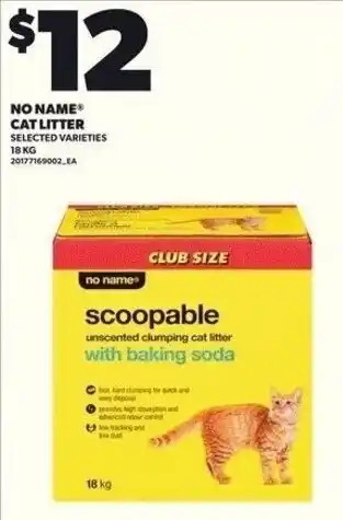 Independent Grocer No name cat litter offer