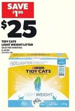 Independent Grocer Tidy cats light weight litter offer