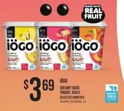 Independent Grocer İögo creamy duos yogurt offer
