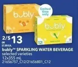 Independent Grocer Bubly sparkling water beverage offer