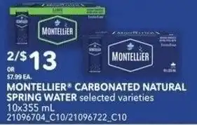 Independent Grocer Montellier carbonated natural spring water offer