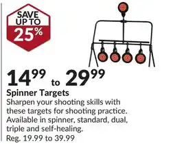 Princess Auto Spinner Targets offer
