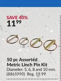 Princess Auto 50 pc Assorted Metric Linch Pin Kit offer