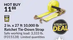 Princess Auto Power Fist 2 in. x 27 ft10,000 lb Ratchet Tie-Down Strap offer