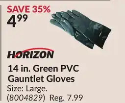 Princess Auto 14 in. Green PVC Gauntlet Gloves offer