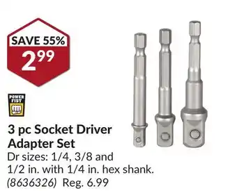 Princess Auto 3 pc Socket Driver Adapter Set offer