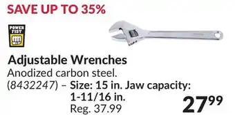 Princess Auto Adjustable Wrenches offer