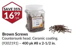 Princess Auto Brown Screws offer