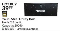 Princess Auto Power Fist 26 in. Steel Utility Box offer