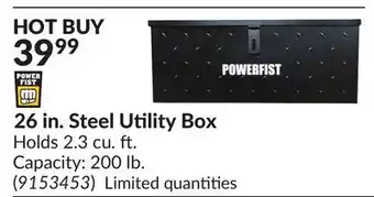 Princess Auto Power Fist 26 in. Steel Utility Box offer