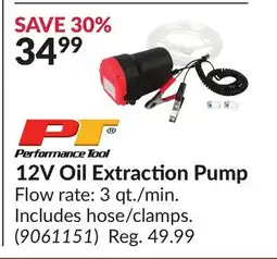 Princess Auto 12V Oil Extraction Pump offer