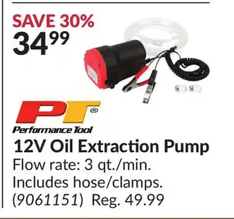 Princess Auto 12V Oil Extraction Pump offer