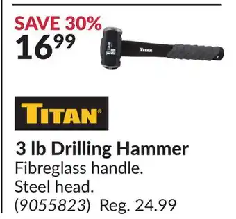 Princess Auto 3 lb Drilling Hammer offer