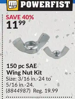 Princess Auto 150 pc SAE Wing Nut Kit offer