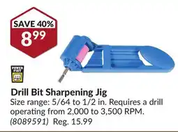 Princess Auto Drill Bit Sharpening Jig offer