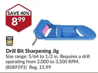 Princess Auto Drill Bit Sharpening Jig offer