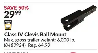 Princess Auto Class IV Clevis Ball Mount offer