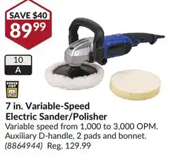 Princess Auto 7 in. Variable-Speed Electric Sander/Polisher offer
