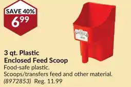 Princess Auto 3 qt. Plastic Enclosed Feed Scoop offer