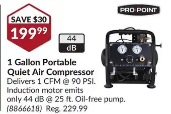 Princess Auto 1 Gallon Portable Quiet Air Compressor offer