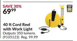 Princess Auto Power Fist 40 ftCord Reel with Work Light offer