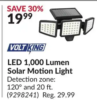 Princess Auto LED 1,000 Lumen Solar Motion Light offer