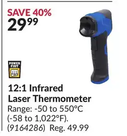 Princess Auto 12:1 Infrared Laser Thermometer offer