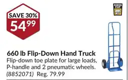 Princess Auto 660 lb Flip-Down Hand Truck offer