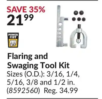 Princess Auto Flaring and Swaging Tool Kit offer
