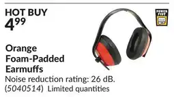 Princess Auto Orange Foam-Padded Earmuffs offer