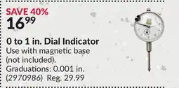 Princess Auto 0 to 1 in. Dial Indicator offer